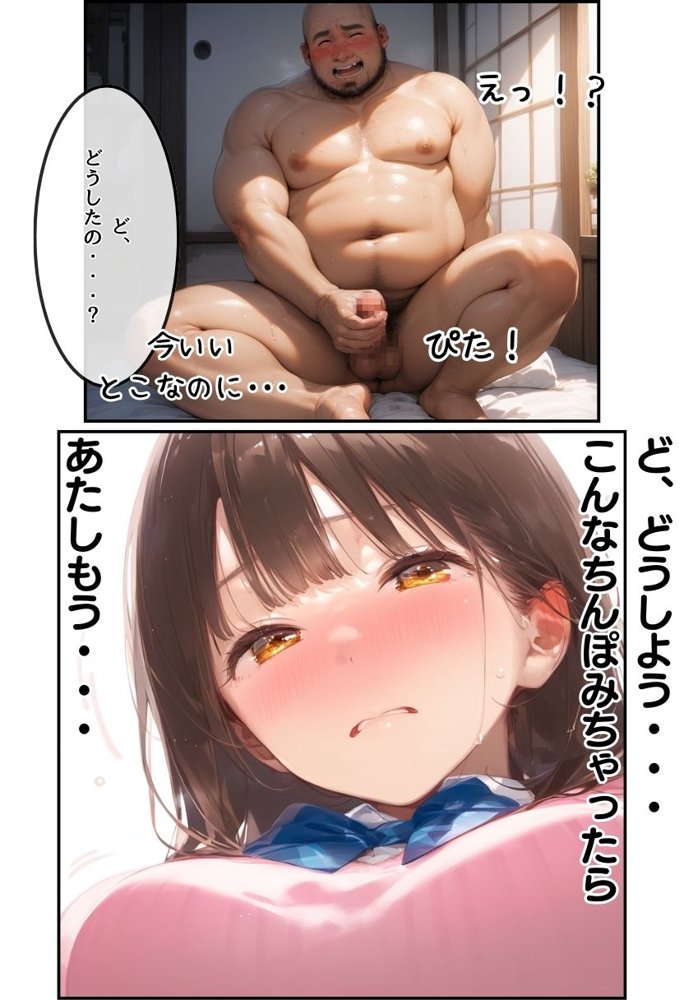 お隣のツンデレギャルがおじさんからちんぽ借りる話【種付け出版】 エロ同人誌画像 032